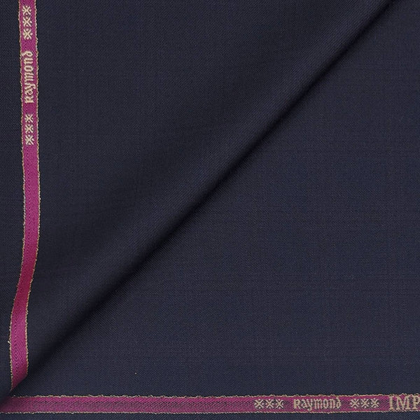Suit Fabric Raymond 90s count 45% Wool Mix Check Color Dark Blue