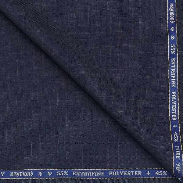 Suit Fabric Raymond 90s count 45% Wool Mix Check Color Lavender Blue