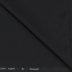Blazer Fabric Siyaram Poly Viscose Plain Colour Black