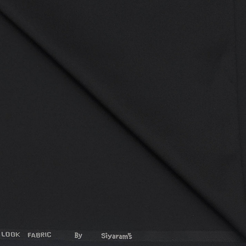 Blazer Fabric Siyaram Poly Viscose Plain Colour Black