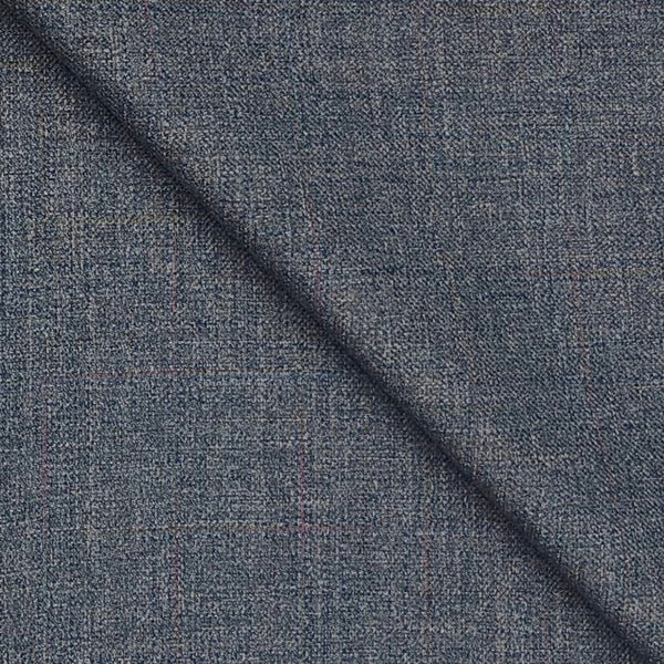 Koti Fabric Raymond Poly viscose Self Slub Colour Dark Silver