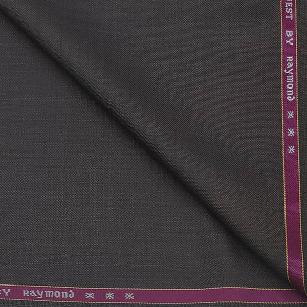 Koti Fabric Raymond Poly viscose Self Texture Colour Brown