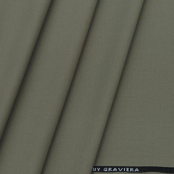 Trouser Fabric Graviera 4Way Lycra Premium Plain Colour Tea Green