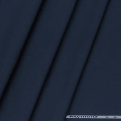 Trouser Fabric Raymond Pure Cotton Plain Lycra Color Dark Blue
