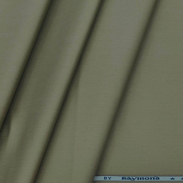 Trouser Fabric Raymond Pure Cotton Plain Lycra Color Arctich Green