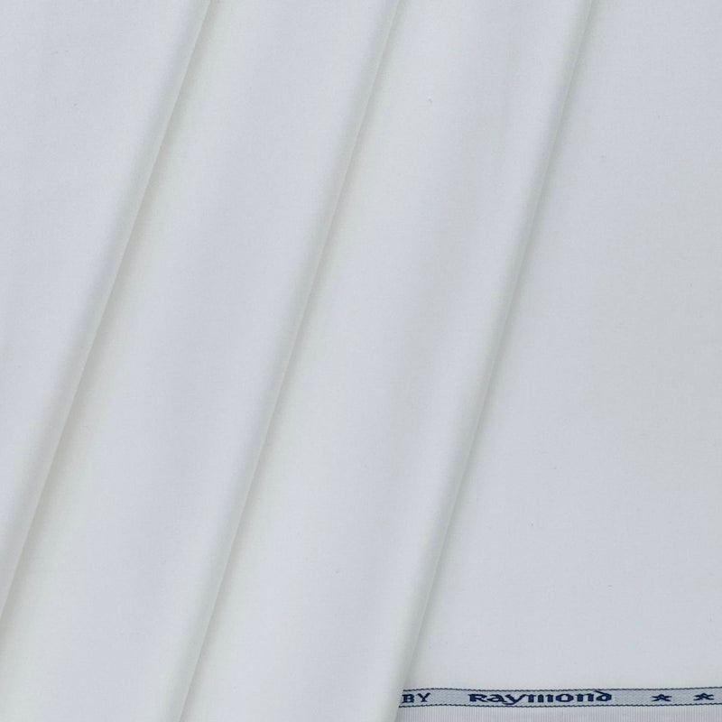 Trouser Fabric Raymond Pure Cotton Plain Lycra Color Off White