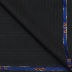 Trouser Fabric OCM Wool Blended Lining Colour Crow Black