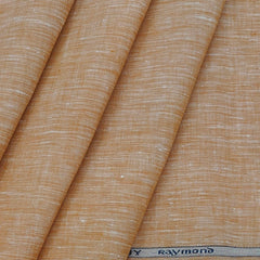 Shirt Fabric Raymond Pure Linen Plain Colour Sherbet Peach