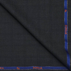 Trouser Fabric Donear Wool Blended Mild Broad Check Colour Charcoal Grey