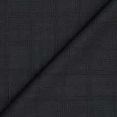 Trouser Fabric Donear Wool Blended Mild Broad Check Colour Charcoal Grey