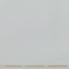 Trouser Fabric Donear Lycra Pure Cotton Structured Colour White