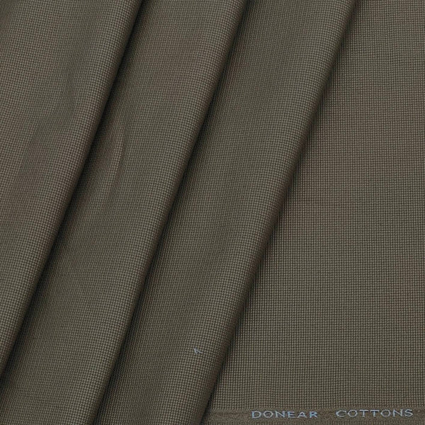 Trouser Fabric Donear Lycra Pure Cotton Structured Colour Hardwood Brown