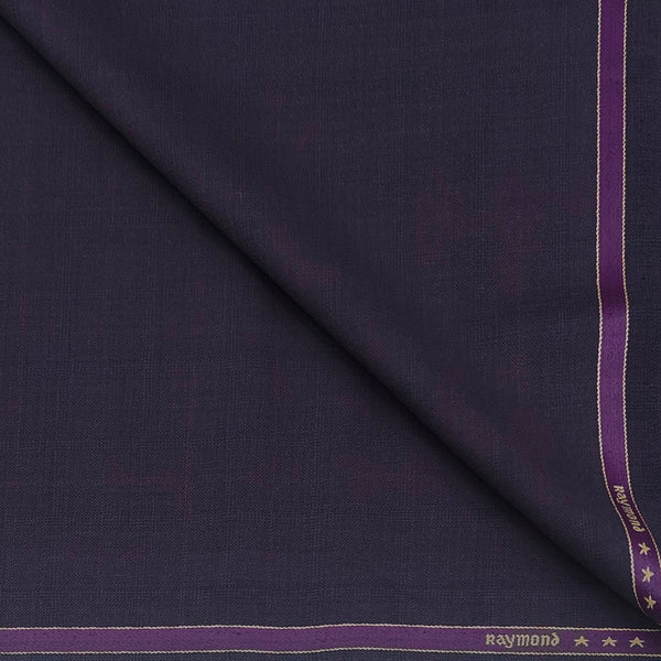 Suiting (1.80 mtr) Trouser Fabric Raymond Poly Viscose Mild Check Colour Plum Wine