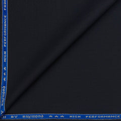 Trouser Fabric Raymond Wool Blended Slub Colour Crow Black