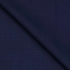 Trouser Fabric Raymond Poly Viscose Small Check Colour Midnight Blue