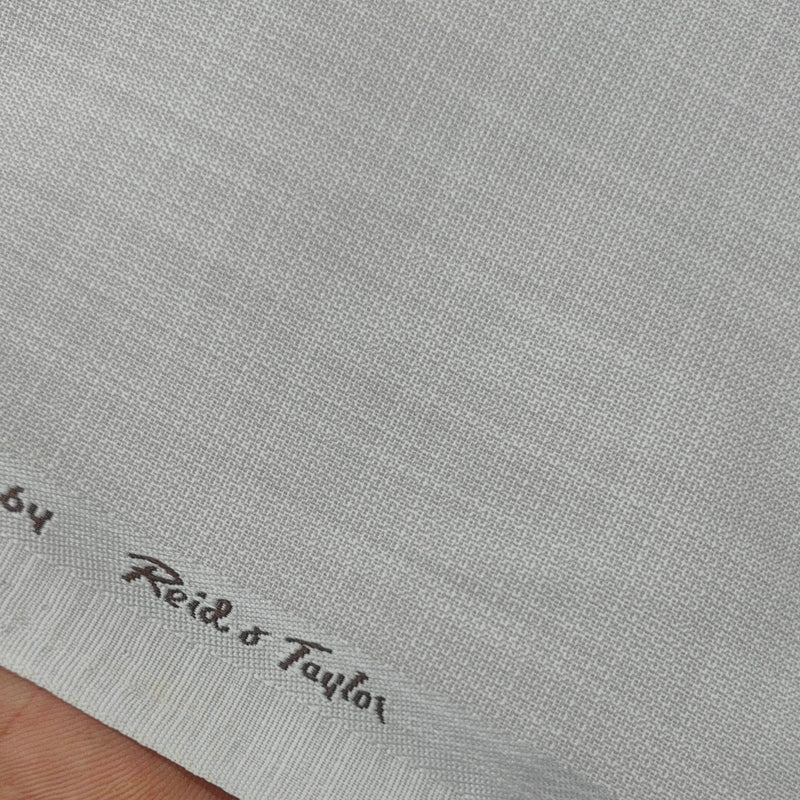 Trouser Fabri Reid & Taylor Polyester Viscose Textured Color Ash White