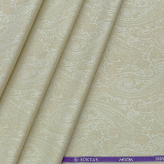 Shirt Fabric Soktas 100% Cotton Jacquard Colour Parchment Beige