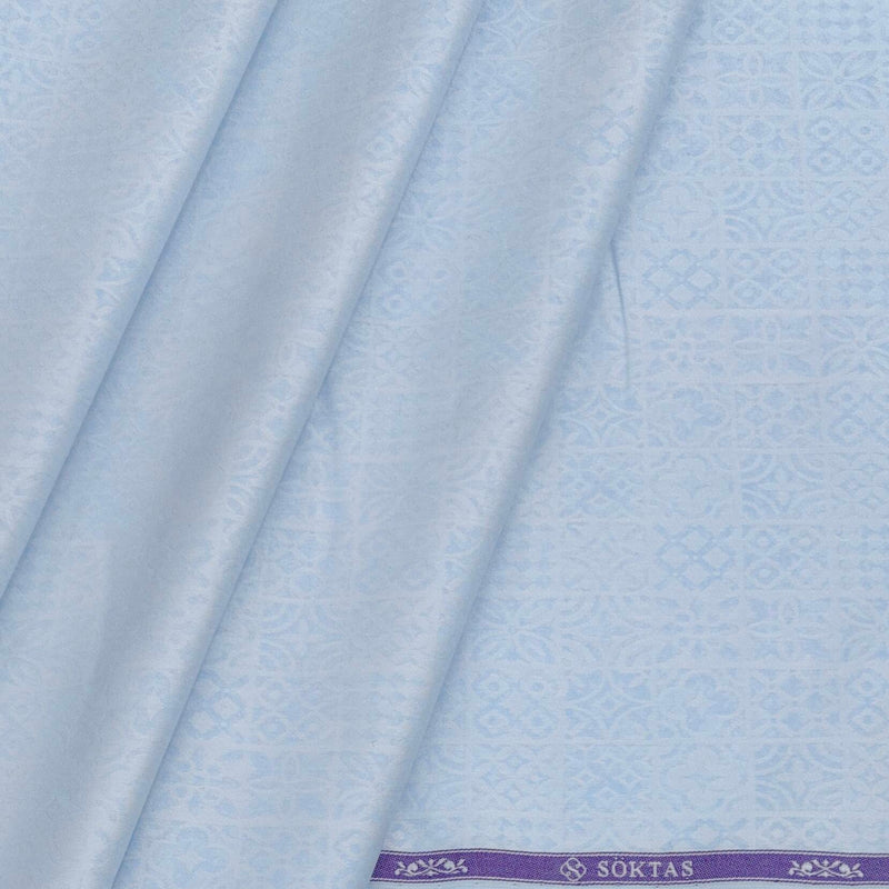 Shirt Fabric Soktas 100% Cotton Jacquard Colour Light Blue