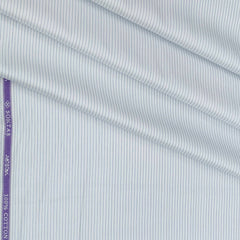 Shirt Fabric Soktas 80s Giza Cotton Pin Lining Colour Blue N White