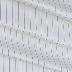 Shirt Fabric Soktas 80s Giza Cotton Broad Lining Colour Purple N White