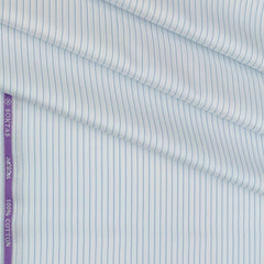 Shirt Fabric Soktas 80s Giza Cotton Lining Colour Blue N White