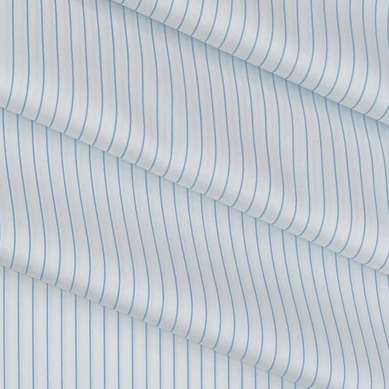 Shirt Fabric Soktas 80s Giza Cotton Lining Colour Blue N White