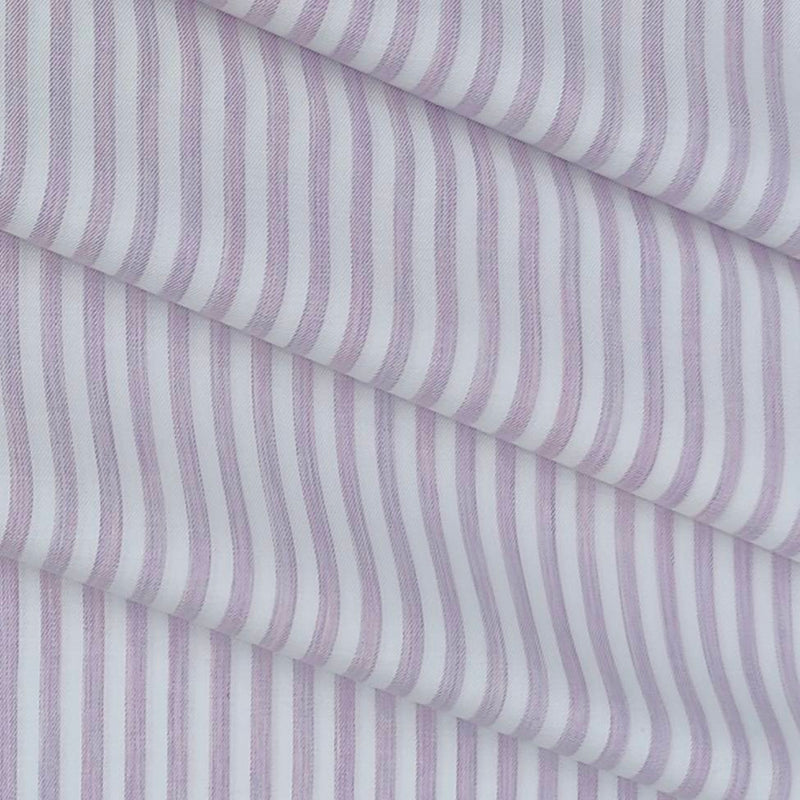 Shirt Fabric Soktas 80s Giza Cotton Lining Colour Plum Purple N White