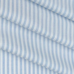 Shirt Fabric Soktas 80s Giza Cotton Lining Colour Sky Blue N White