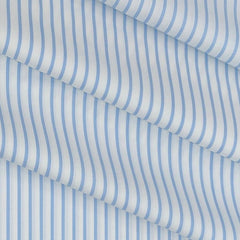 Shirt Fabric Soktas 100/1 Giza Cotton Lining Colour Blue N White