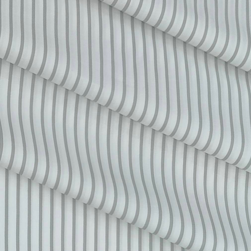 Shirt Fabric Soktas 100/1 Giza Cotton Lining Colour Grey N White