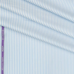 Shirt Fabric Soktas Giza Cotton Lining Colour Light Blue N White