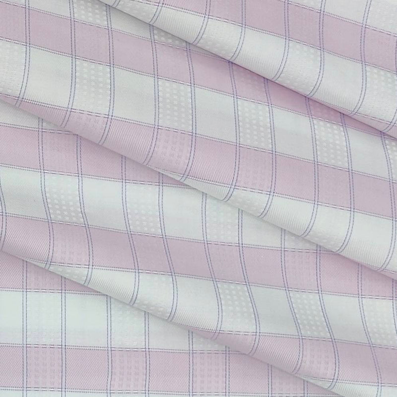 Shirt Fabric Raymond Giza Cotton Check With Jacquard Colour Soft Lavender
