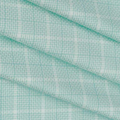 Shirt Fabric Raymond Giza Cotton Broad Check With Jacquard Colour Mint Green