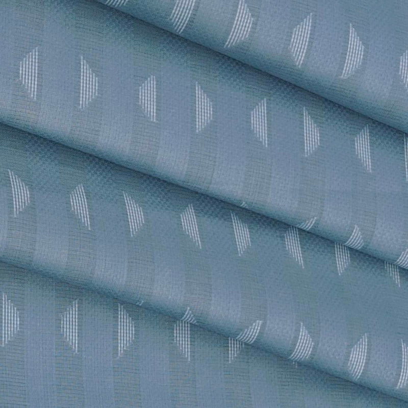 Shirt n Kurta Fabric Stiff Pure Cotton Dobby Premium Colour Glaucous Blue