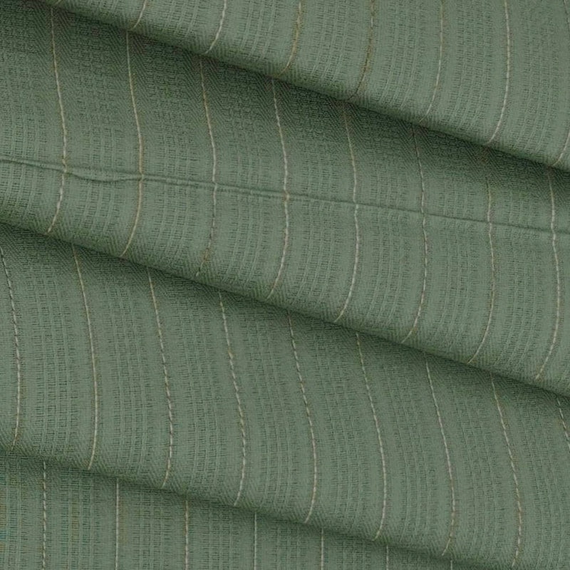 Shirt n Kurta Fabric Stiff Pure Cotton Broad Lining With Dobby Premium Colour Swamp Green