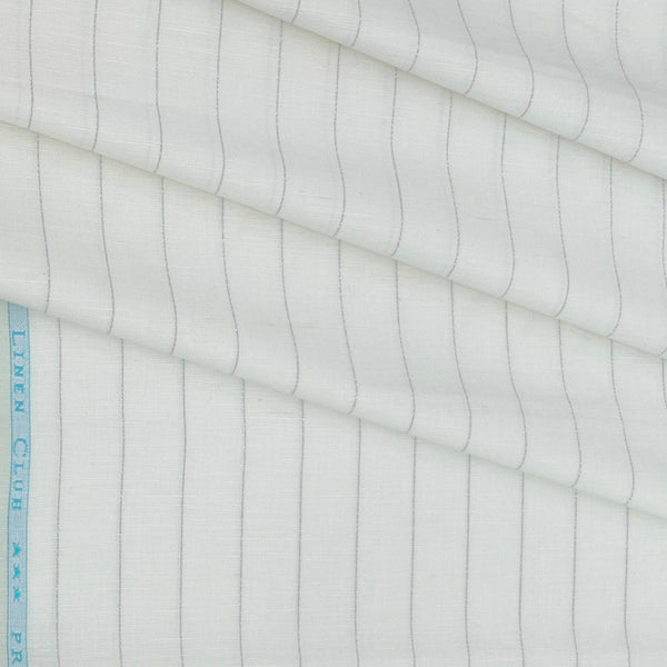 Shirt & Kurta Fabric Linen Club Linen Cotton Mix Broad Lining Colour Grey N White