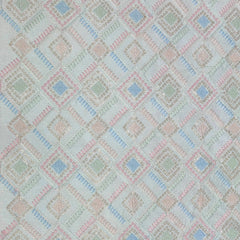 Kurta Fabric ManTire Designer Silk Embroidery Colour Off White N Light Green