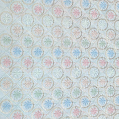 Kurta Fabric ManTire Designer Silk Embroidery Colour Off White