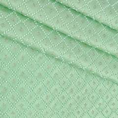 Kurta Fabric ManTire Designer Silk Embroidery Colour Mint Green