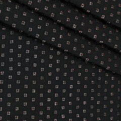 Kurta Fabric ManTire Designer Silk Embroidery Colour Black