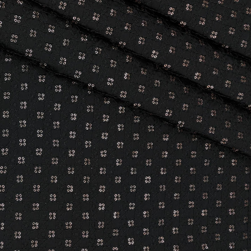 Kurta Fabric ManTire Designer Silk Embroidery Colour Black