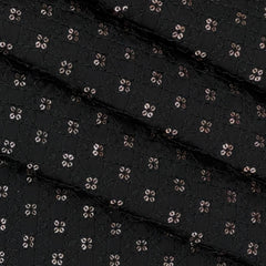 Kurta Fabric ManTire Designer Silk Embroidery Colour Black