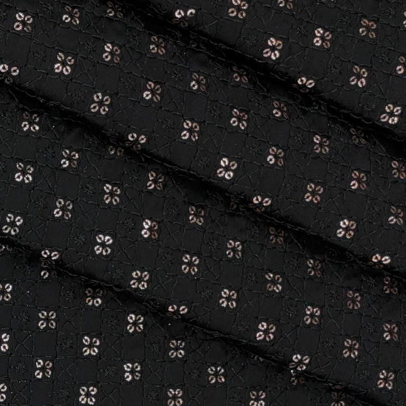 Kurta Fabric ManTire Designer Silk Embroidery Colour Black