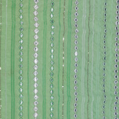 Kurta Fabric ManTire Designer Silk Embroidery Colour Mint Green