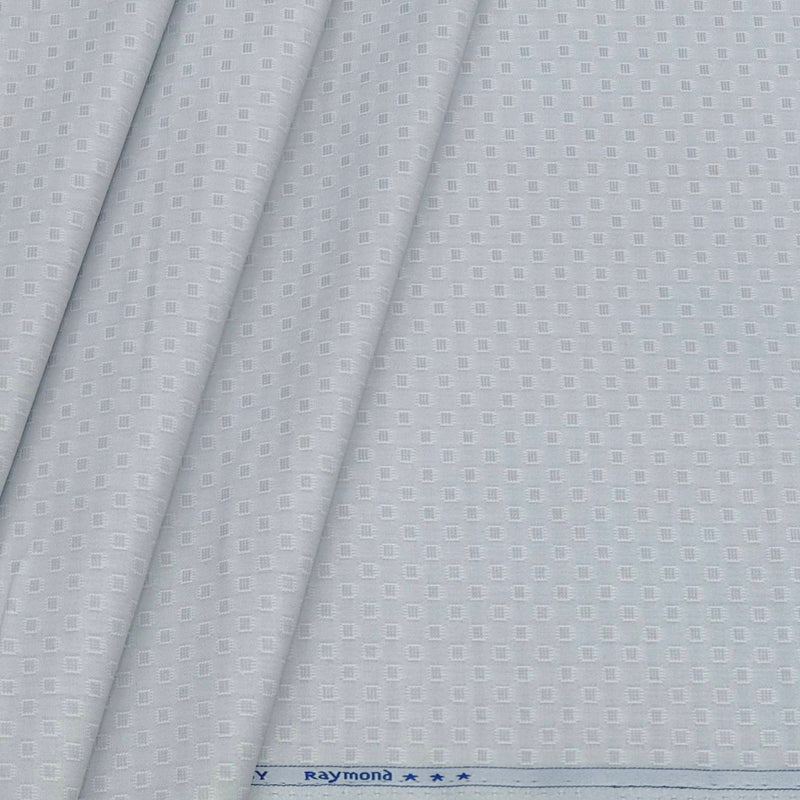 Shirt Fabric Raymond Cotton Blended Dobby Colour Light Grey