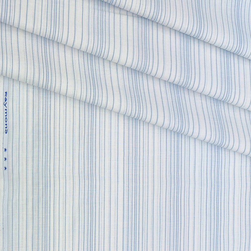 Shirt Fabric Raymond Cotton Blended Lining Colour Blue N White