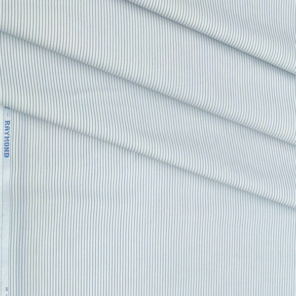 Shirt Fabric Raymond Cotton Blended Pin Lining Colour Sensive Grey