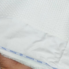 Tuxido Shirt Fabric ManTire  Giza Cotton satin Plain Colour White