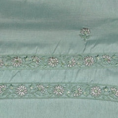 Kurta Pajama Fabric ManTire Designer Silk Embroidery Colour Pistachio Green