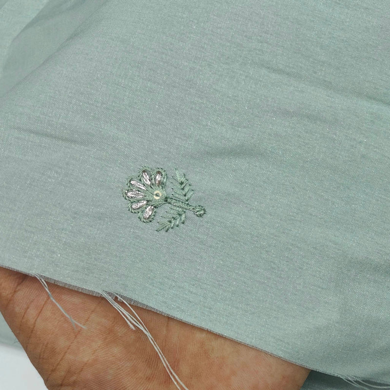 Kurta Pajama Fabric ManTire Designer Silk Embroidery Colour Pistachio Green